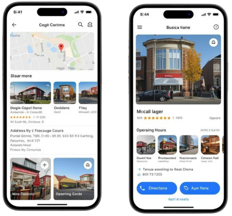 Business listing on mobile option 1