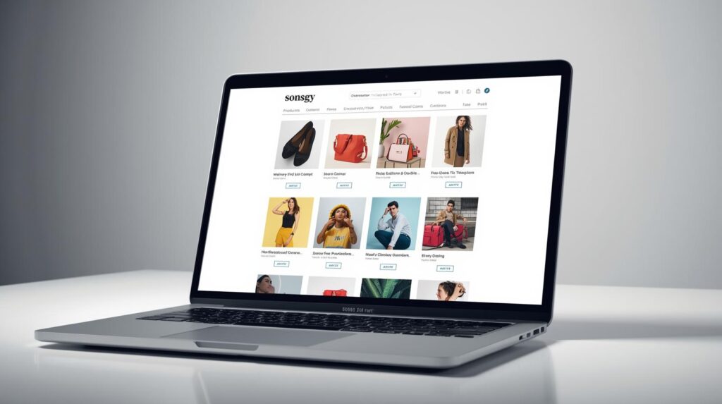 ecommerce business on a laptop